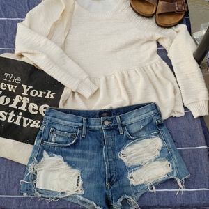 Agolde Distressed Parker Jean Shorts